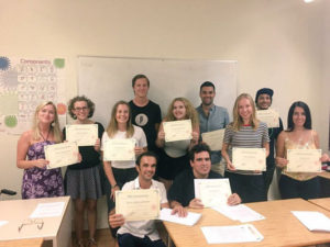 At TEFL Barcelona, TESOL teacher training includes six to eight hours of practice with real Spanish speaking students