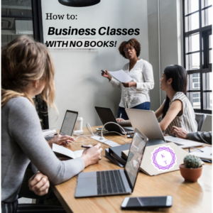 a Business English class held in an office board room in Spain