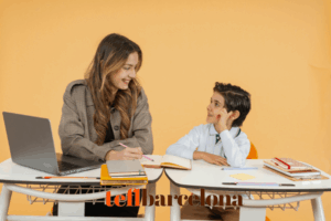 eacher smiling at student