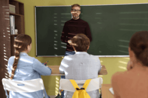 teacher in the classroom